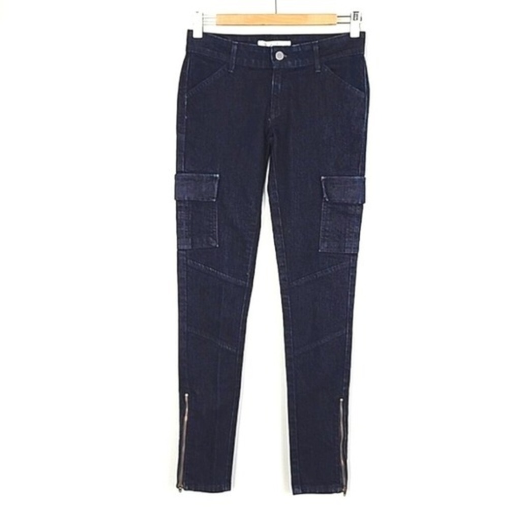 Levi's Women's Blue Denim Skinny Cargo Jeans Zip Ankles 2 M